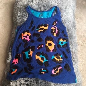 Kids cheetah print tank top
